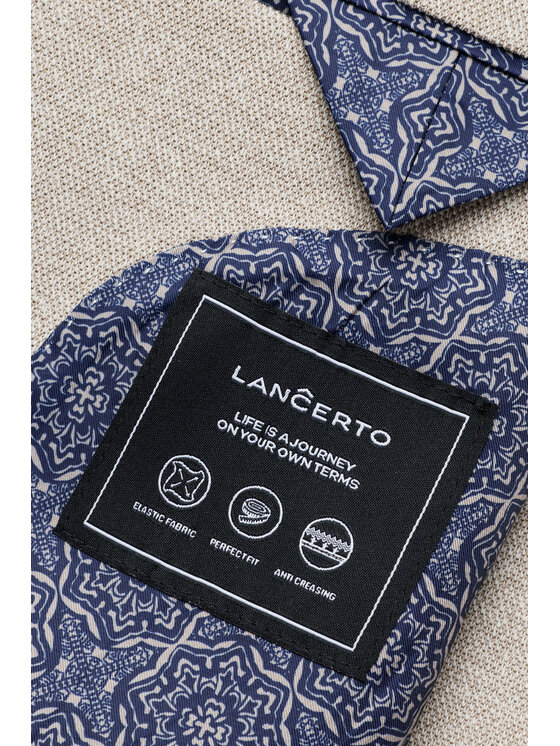 Lancerto Lancerto Marynarka Bevagna MA131126000013 Beżowy Regular Fit