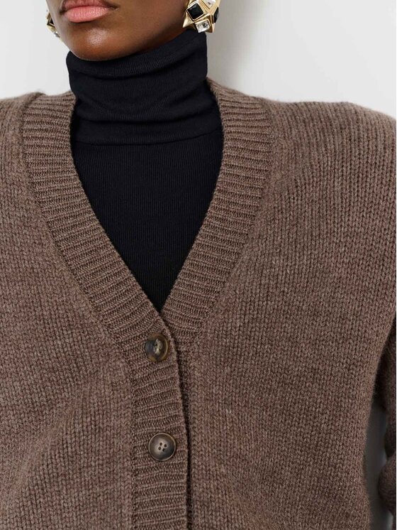 La Mania La Mania Sweter MARI 2 Brązowy Classic Fit