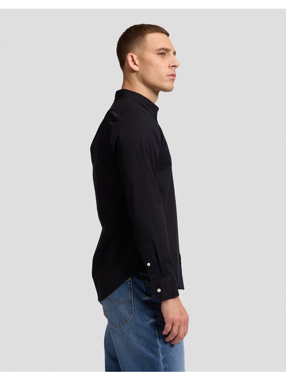 Lee Lee Koszula LS CLEAN SHIRT Czarny Regular Fit