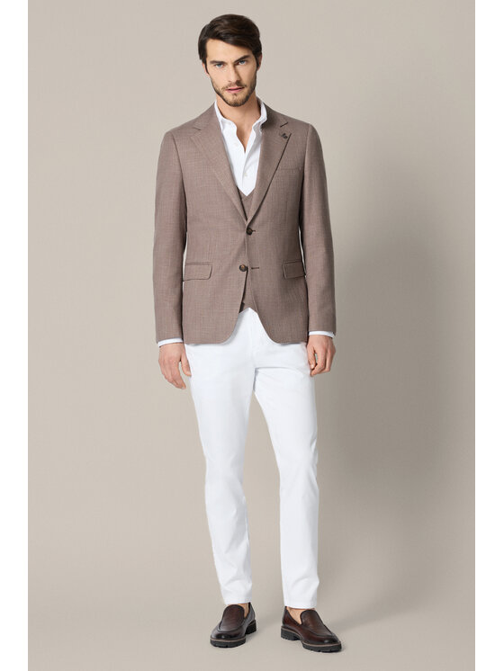 Lancerto Lancerto Marynarka Tricarico MA131126000019 Brązowy Regular Fit