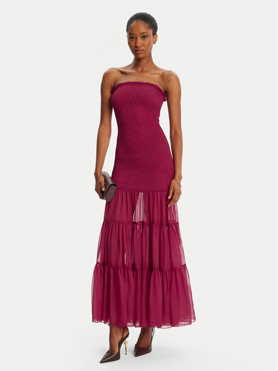 BARDOT BARDOT Лятна рокля Azura Strapless 59882DB Розов Slim Fit