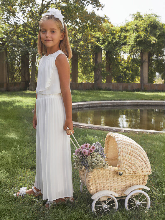 Abel & Lula Abel & Lula Set Bluse und Hose 5277 Weiß Regular Fit