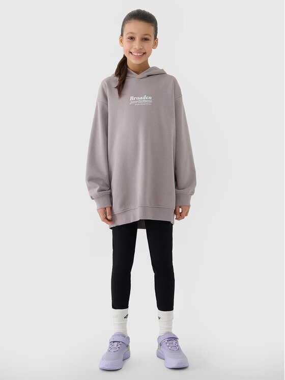 4F 4F Bluza 4FJRSS25TSWSF2056-83S Brązowy Oversize