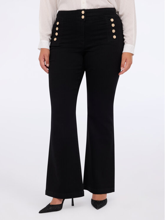 Fiorella Rubino Fiorella Rubino Jeansy P437T005122N033 Czarny Flare Fit