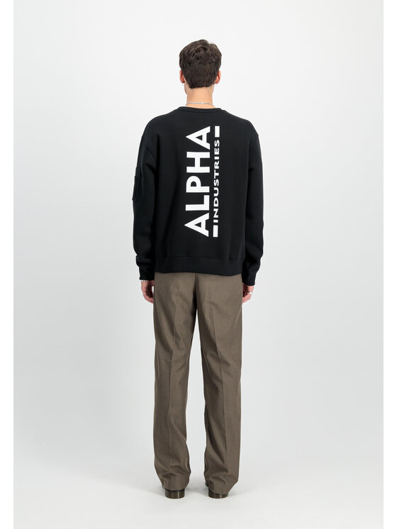 Alpha Industries Alpha Industries Mikina Backprint Sweatshirt Čierna Regular Fit