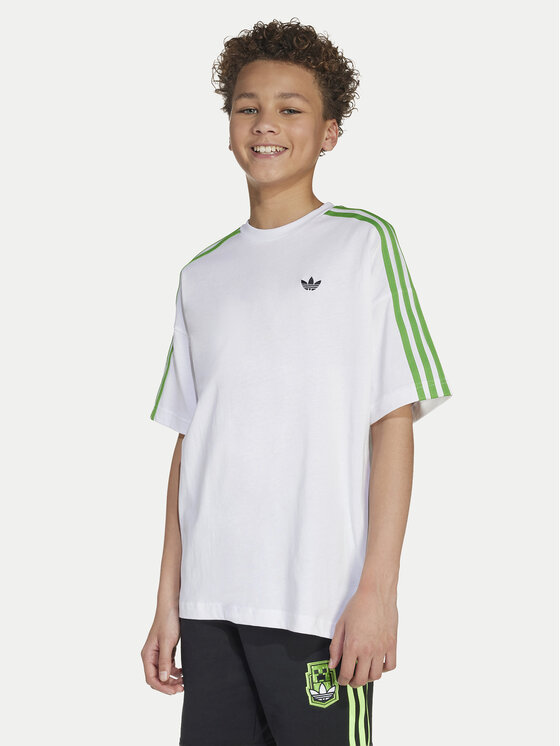 adidas adidas Тишърт Minecraft JW7750 Бял Loose Fit