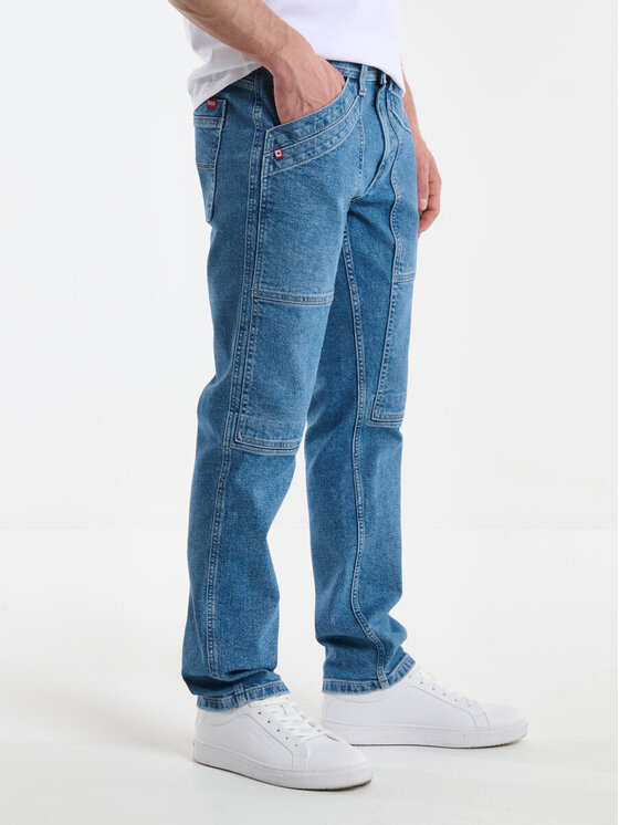 BIG STAR BIG STAR Jeansy RIKUS_109_190 Niebieski Tapered Fit