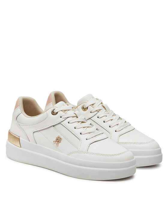 Tommy Hilfiger Tommy Hilfiger Снікерcи Lux Hardware Court Sneaker FW0FW07997 Écru