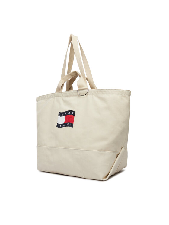 Tommy Jeans Tommy Jeans Torebka Tjw Wave Flag Med Tote AW0AW18466 Beżowy