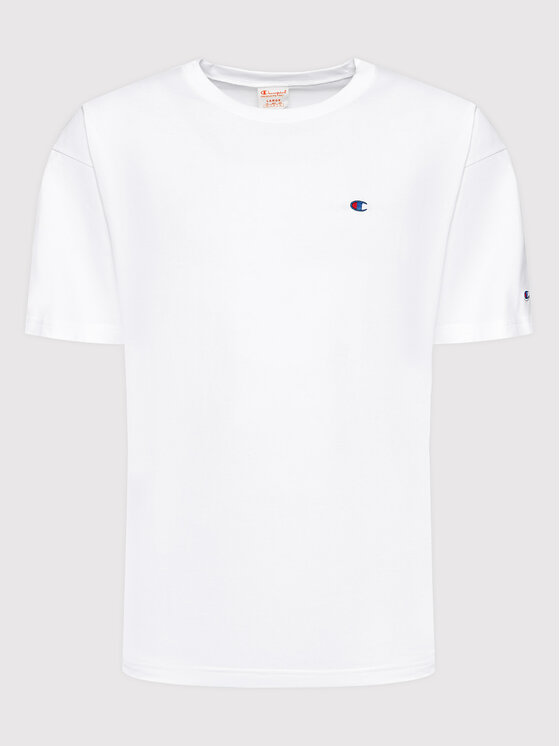 Champion Champion T-Shirt Small C Logo 216548 Weiß Muscle Fit