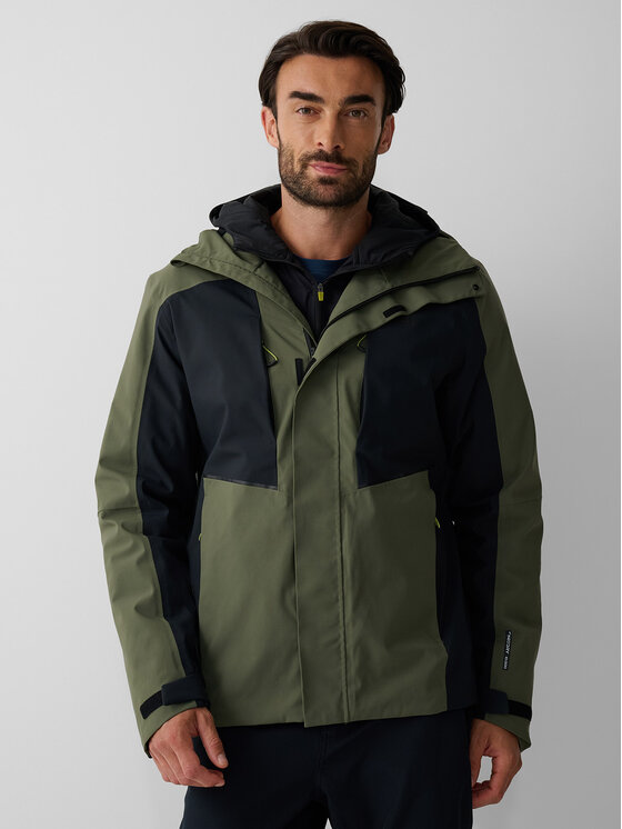 4F 4F Kurtka wielofunkcyjna BETWEEN LAYERS Khaki Regular Fit
