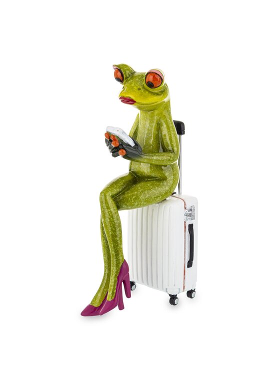 MIAhome MIAhome Figurka żabka FROGG-2 turystka ze smartfonem Zielony