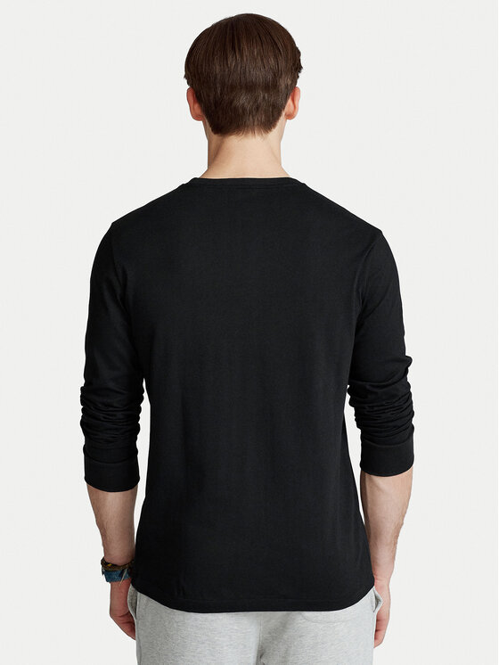 Polo Ralph Lauren Polo Ralph Lauren Longsleeve Classics 710671468001 Чорний Custom Slim Fit