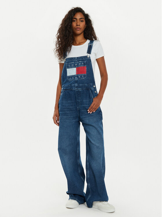 Tommy Jeans Tommy Jeans Kombinezon Denim DW0DW19637 Tamnoplava Regular Fit
