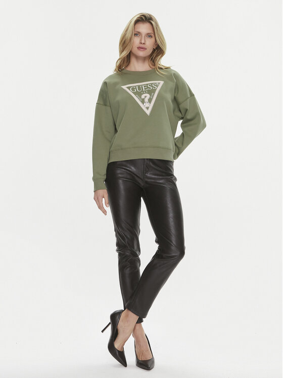 Guess Guess Sweatshirt Pony W4RQ13 KC5H2 Grün Regular Fit