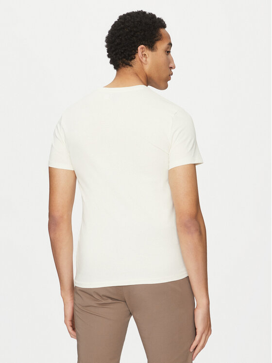 Polo Ralph Lauren Polo Ralph Lauren T-Shirt 710671438421 Εκρού Slim Fit