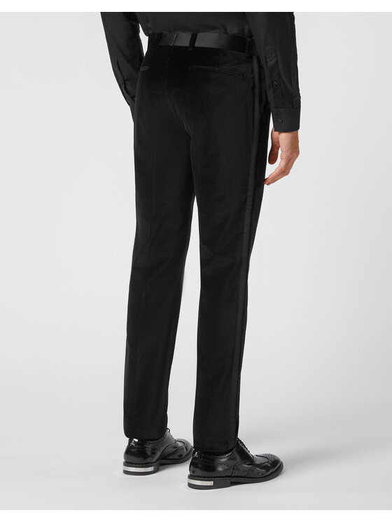 PHILIPP PLEIN PHILIPP PLEIN Spodnie materiałowe 1567 Czarny Regular Fit