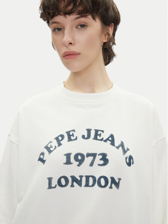 Pepe Jeans Pepe Jeans Pulóver Venus PL581487 Ekru Loose Fit