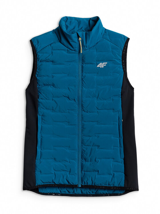 4F 4F Kamizelka TREKKING Turkusowy Slim Fit