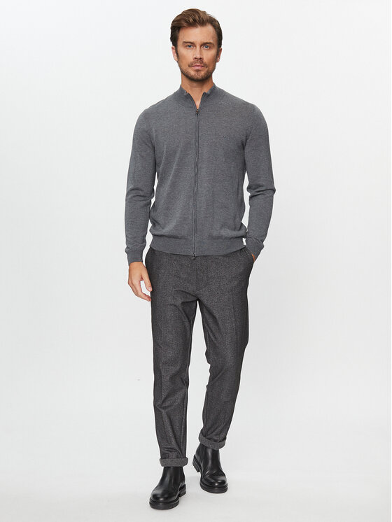 BOSS Boss Kardigan Balonso-L 50476347 Szary Regular Fit