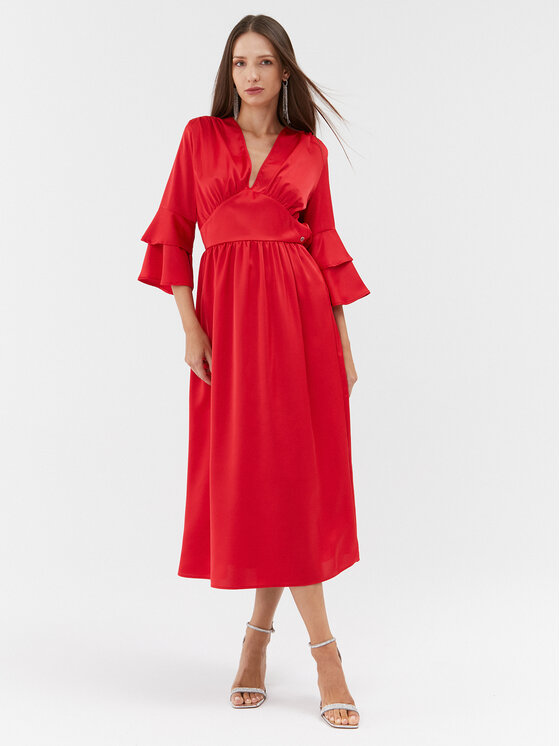 Please Please Коктейльна сукня A1VAAYP000 Червоний Regular Fit