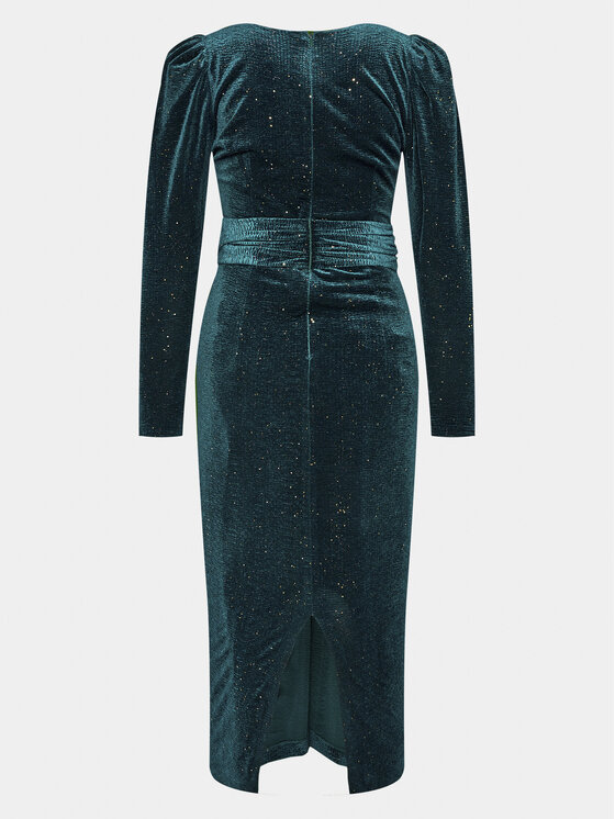 Nissa Nissa Rochie cocktail RS13721 Verde Slim Fit