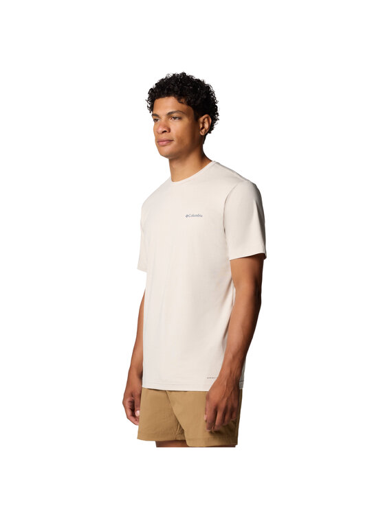 Columbia Columbia T-Shirt Columbia Kwick Hike Back Graphic SS Tee Beżowy Regular Fit
