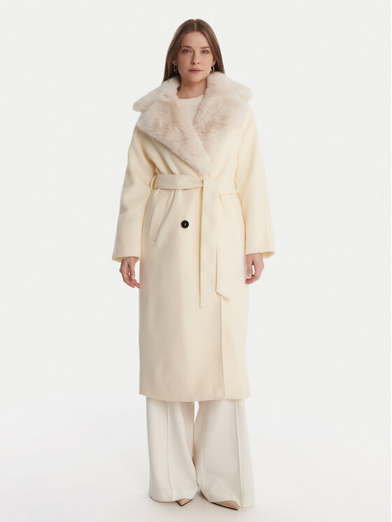 Artigli Płaszcz przejściowy ACCP002929 Écru Regular Fit