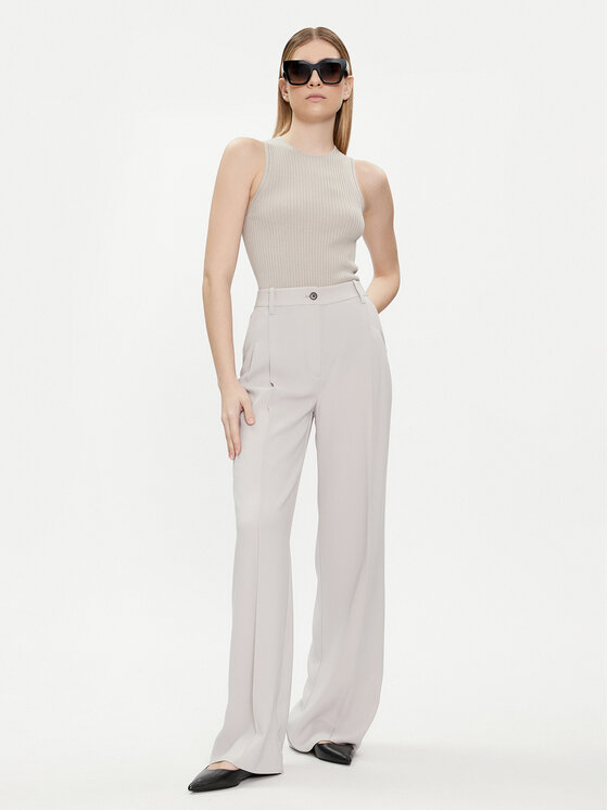 Calvin Klein Calvin Klein Top K20K206506 Biały Slim Fit