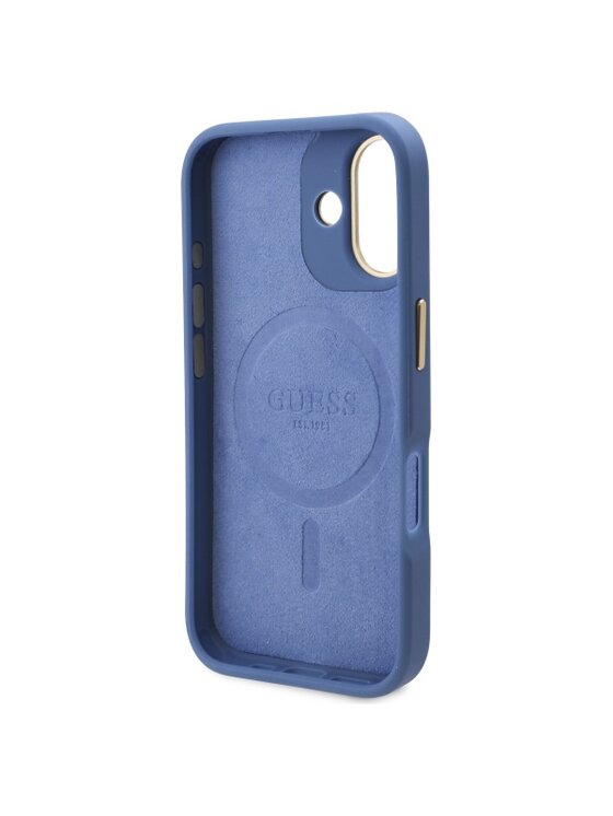 Guess Guess Etui na telefon iPhone 16 Niebieski