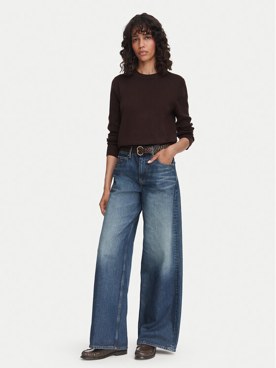 Tommy Hilfiger Tommy Hilfiger Πουλόβερ WW0WW52298 Σκούρο καφέ Regular Fit