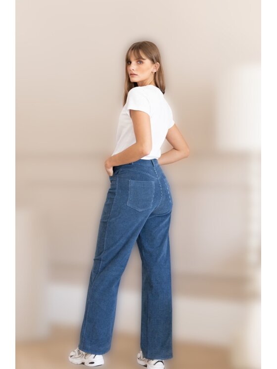 Me complete Me complete Spodnie materiałowe Spodnie Alma denim Niebieski Regular Fit