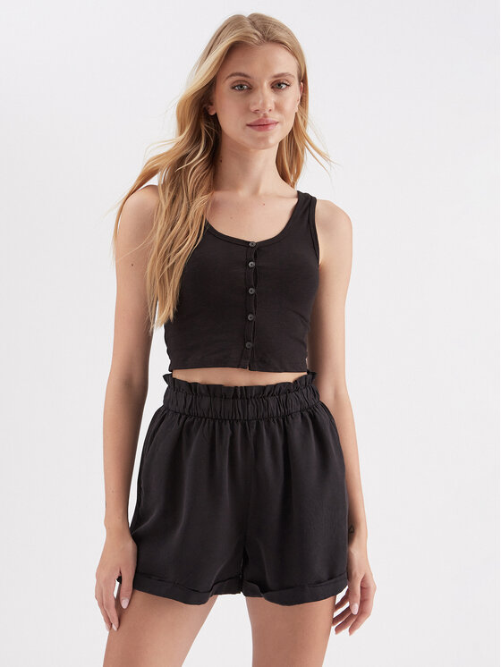 JJXX Top 12227028 Negru Tight Fit