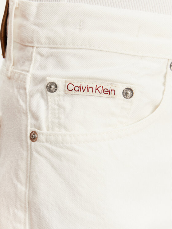 Calvin Klein Jeans Calvin Klein Jeans Pantaloni scurți de blugi J20J225201 Alb Relaxed Fit