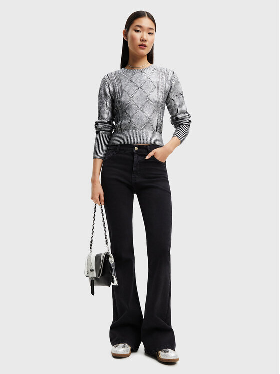 Desigual Desigual Светр Johanna 22WWJF69 Срібний Regular Fit