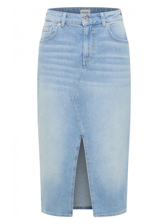 Mustang Mustang Spódnica midi Style Eureka Denim Skirt Niebieski Regular Fit