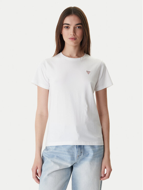 Guess Jeans Guess Jeans Póló W4YI10 J1314 Fehér Regular Fit