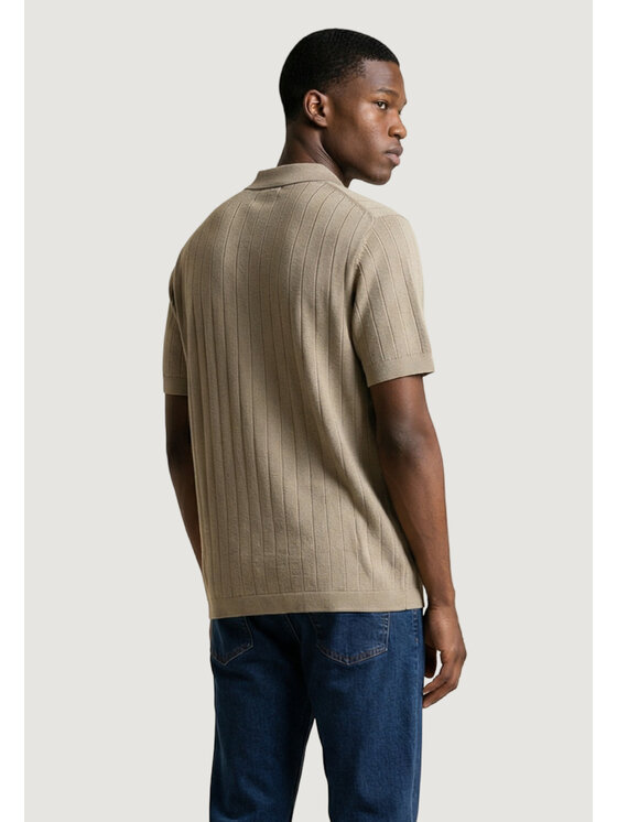 Armani Exchange Armani Exchange Sweter KNIT POLO Beżowy Casual Fit