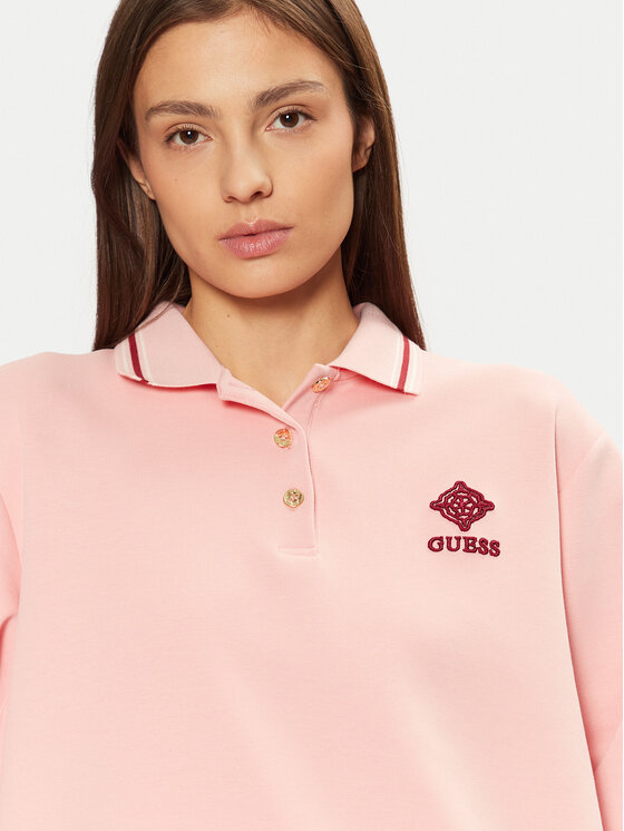 Guess Guess Majica dugih rukava V5RQ01 KCLD1 Ružičasta Regular Fit
