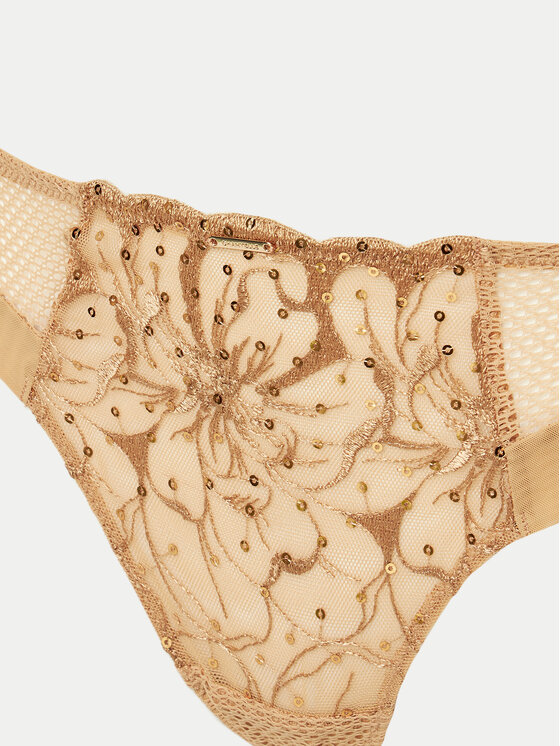 Chantelle Chantelle Stringtanga Fleurs Si C12Q90 Beige