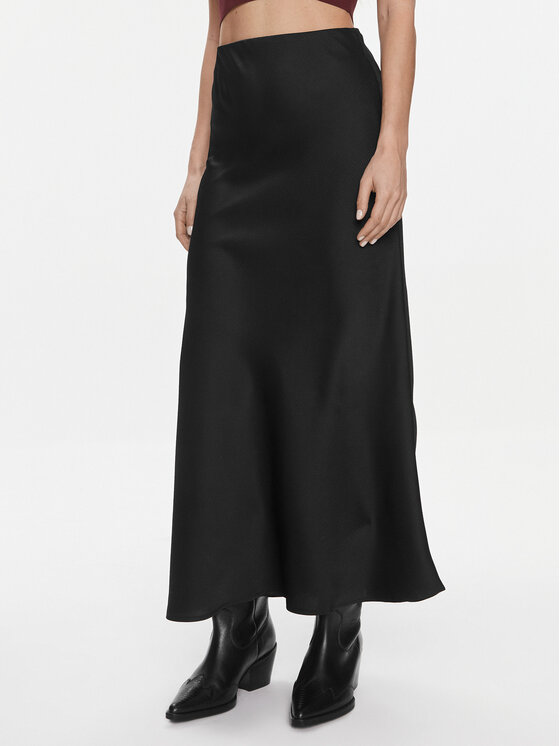 Vila Vila Midi suknja Tyla 14096849 Crna Regular Fit