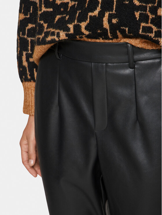 Vila Vila Pantaloni in similpelle Dagmar 14095340 Nero Regular Fit
