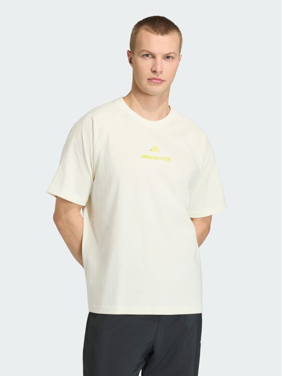 adidas adidas T-Shirt 162743 Kremowy Loose Fit
