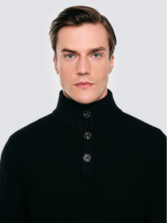 BIG STAR BIG STAR Sweter NERONI Czarny Basic Fit