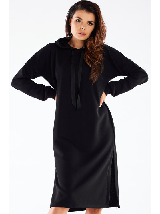 Infinite You Infinite You Sukienka dzianinowa M269 Czarny Basic Fit