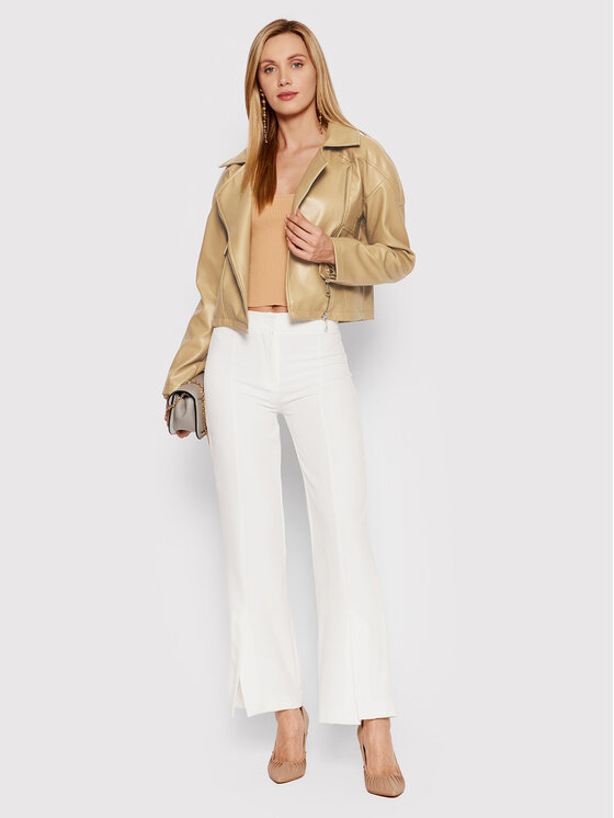 DeeZee DeeZee Куртка зі штучної шкіри Ivy PKH054 Бежевий Regular Fit
