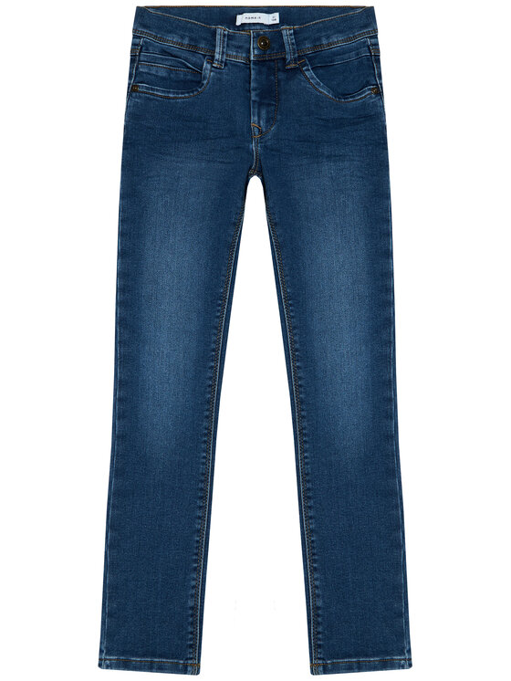 NAME IT Blugi Silas 13190372 Albastru Slim Fit