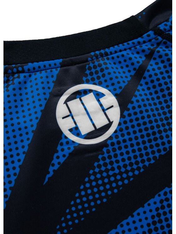 PITBULL PITBULL Koszulka techniczna Rashguard Dot Camo II L Niebieski Slim Fit