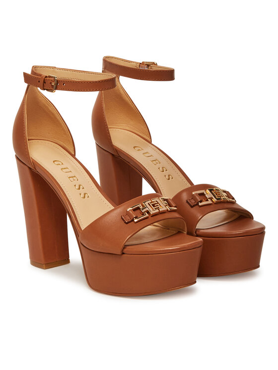 Guess Guess Sandali FLJSET LEA03 Rjava