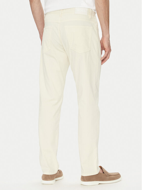 BOSS BOSS Spodnie materiałowe H-Re.Maine5 50538370 Écru Regular Fit